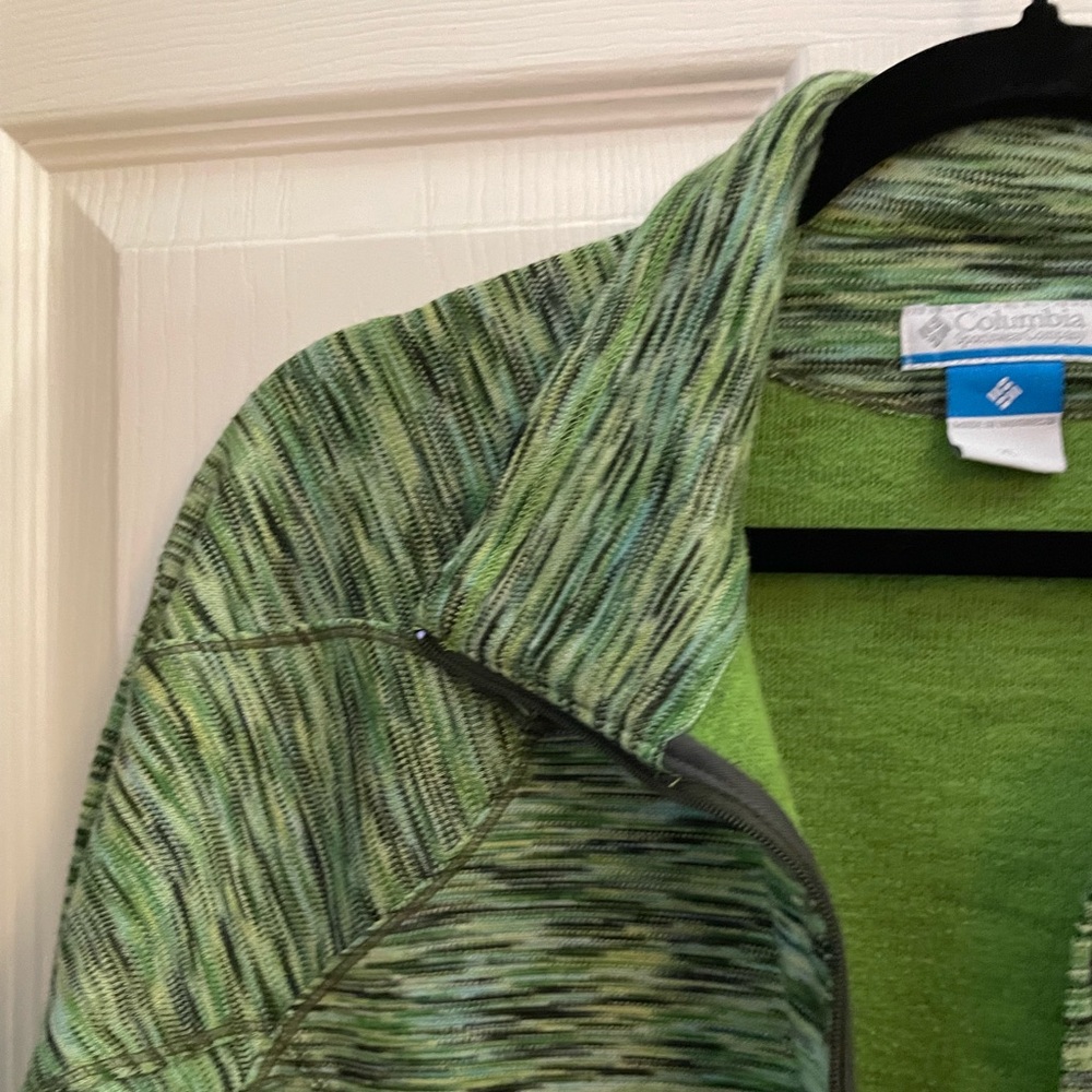 Green and black Columbia active wear jacket